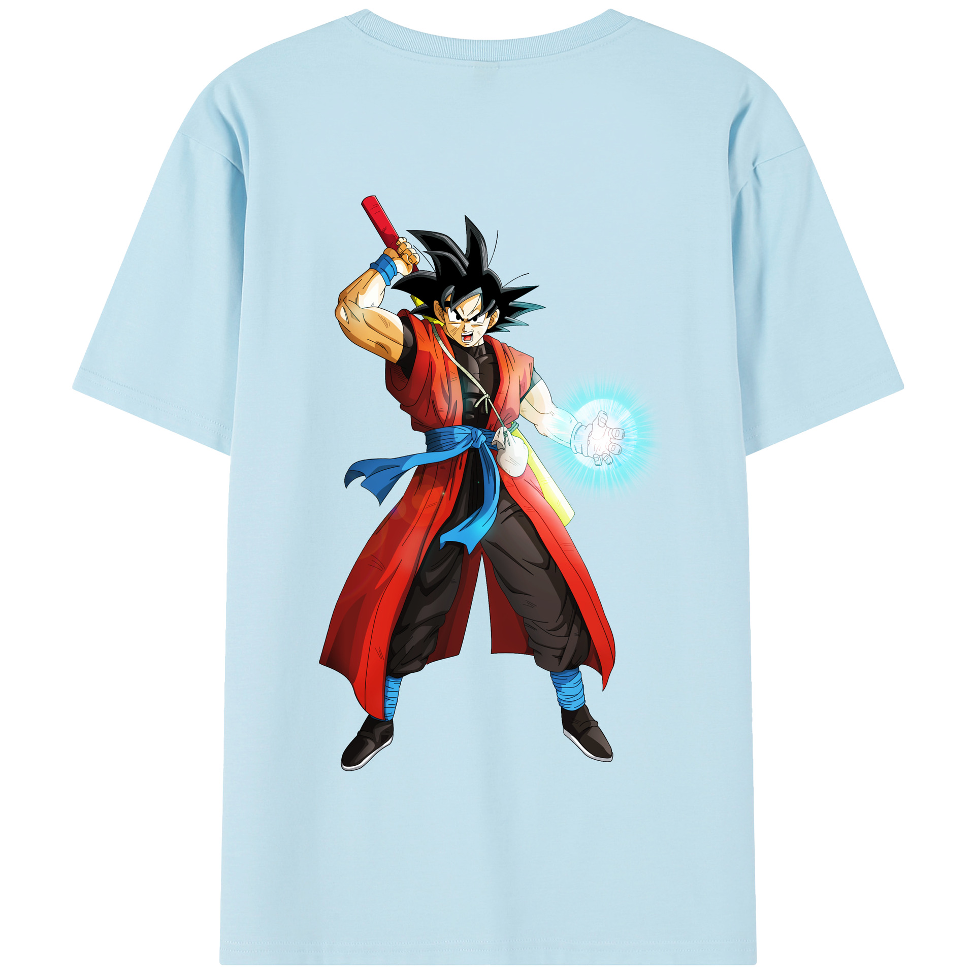 （画像用） ドラゴンボール 孫悟空（そん ごくう）Son Goku カカロット DRAGON BALL Kakarotto 綿100％半袖Tシャツ（背面プリント）